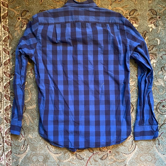 J Crew Dark Blue Men’s Small Dress Shirt - Picture 2 of 2